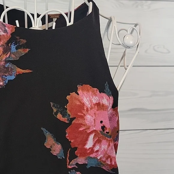 Free People Flutter By Flirty Floral Sleeveless Mini Dress Womens Size 0 - Picture 4 of 14